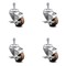 Service Caster 3 Inch High Temp Glass Filled Nylon 10mm Threaded Stem Caster Set with Brake SCC-TS20S314-GFNSHT-TLB-M1015-4 - alternate 1